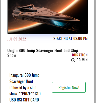 EXAMPLE EVENT CARD